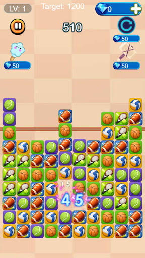 Heavy Blast Chain Crash board with colorful clusters